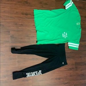 PINK top and Capri yoga legging